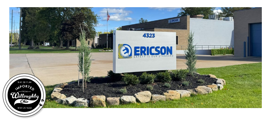 Ericson Mfg Building Logo