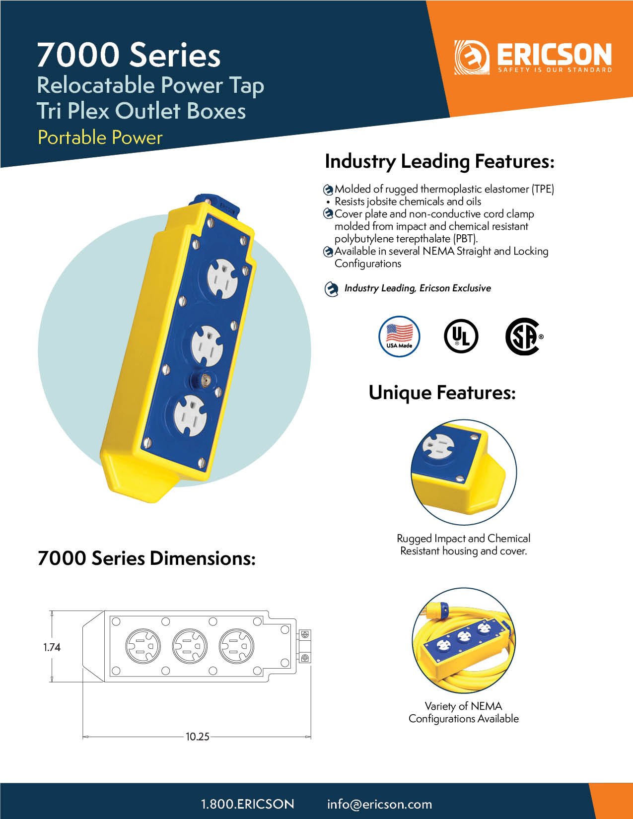 L1000888 - Ericson 7000 Series Relocatable Power Taps